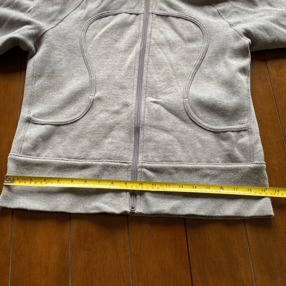Vintage Cozy LULULEMON Grey Patterned Fleece Inside ‘Scuba’ Hoodie Size Medium - Picture 6 of 10